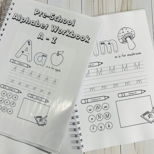 Alphabet workbook colouring book
