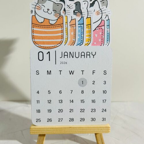 2026 Pocket Cats Desk Calendar