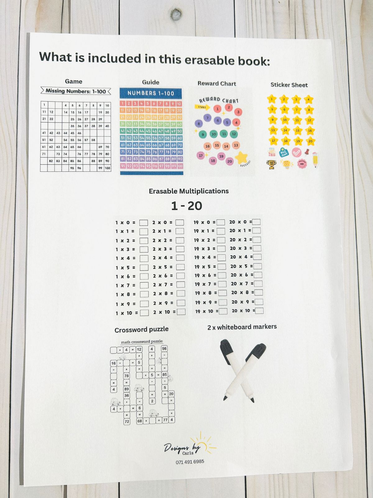 Multiplications with Reward Chart & Stickers (1–20) - Image 7