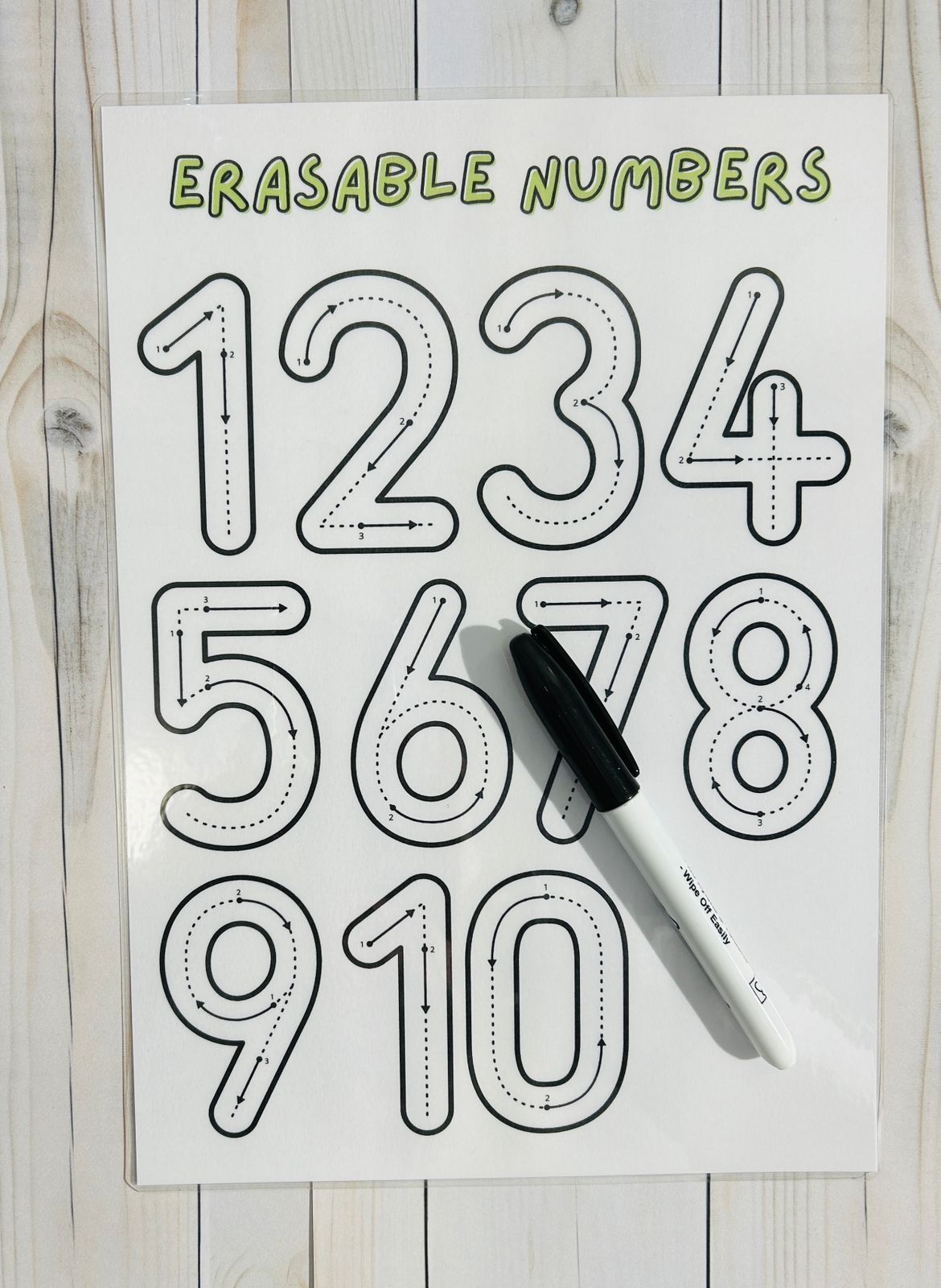 Count 1 - 20 (Erasable)