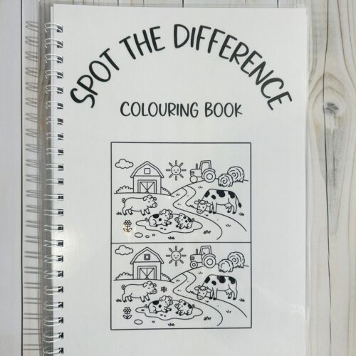 Spot the difference colouring book