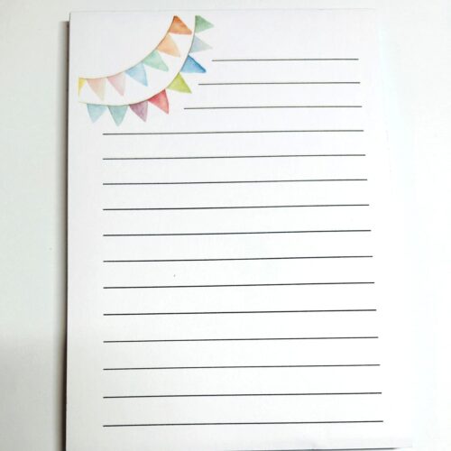 Bunting Handmade Notepad – Tear-Off Writing Pad