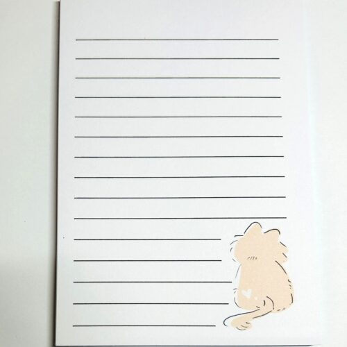 Cute Cat Handmade Notepad – Tear-Off Writing Pad