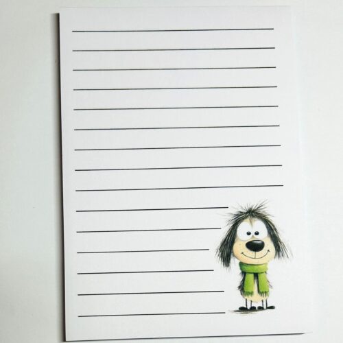 Cute Puppy Handmade Notepad – Tear-Off Writing Pad