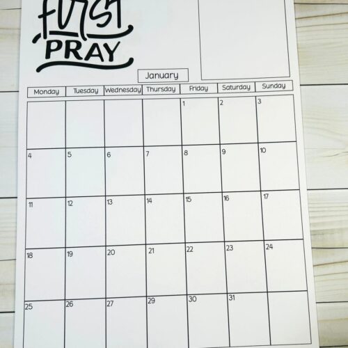2027 Inspirational Bible Verse A4 Tear-Off Calendar with Notes Section